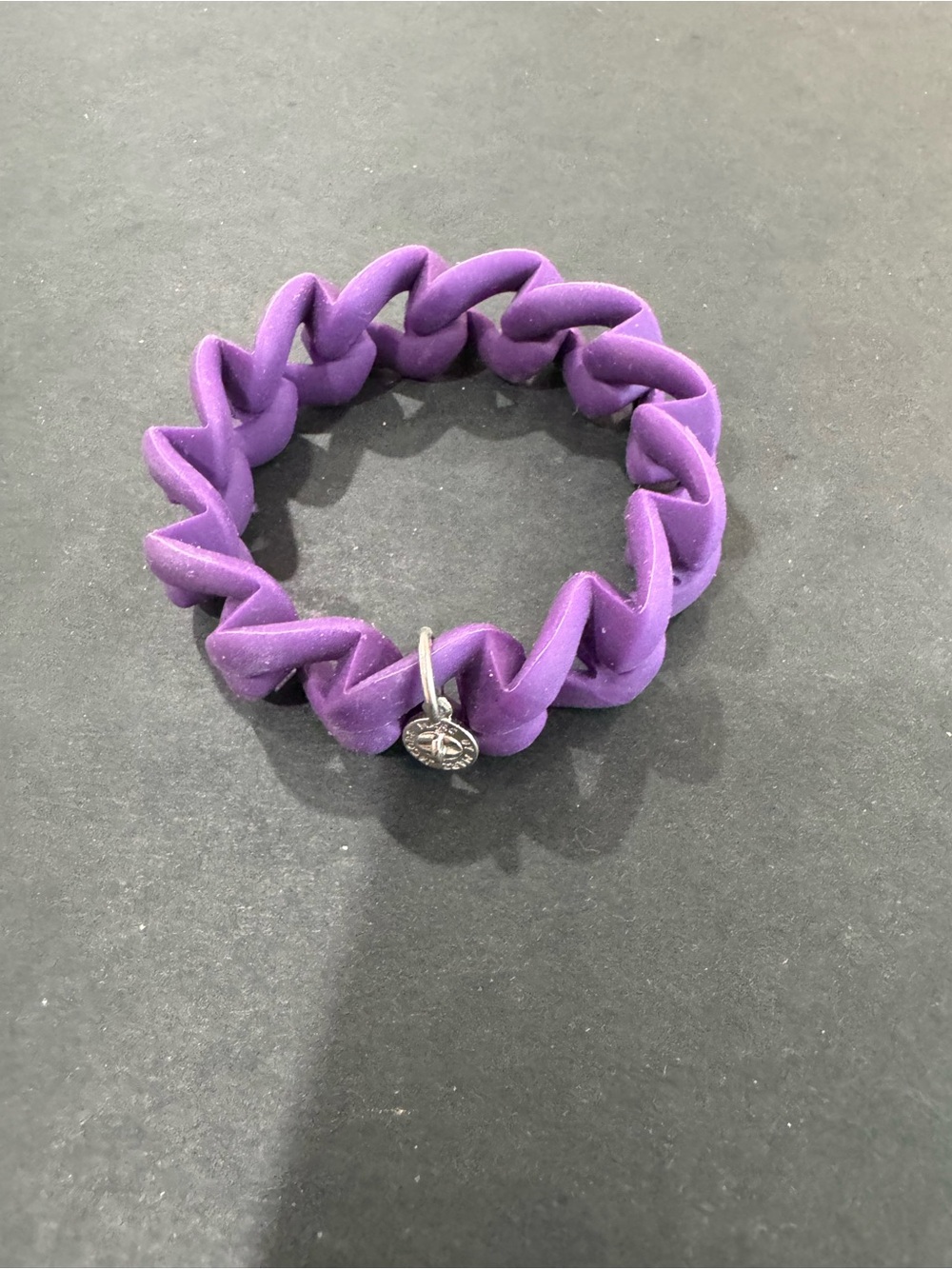 Marc Jacobs Purple Twist Chain Bracelet with Silver Charm